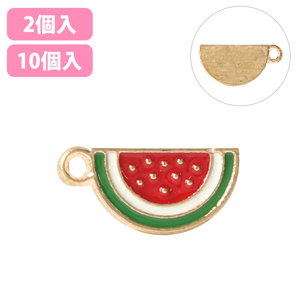 A22-16 EPO Charm water melon W7×H16mm gold (袋)