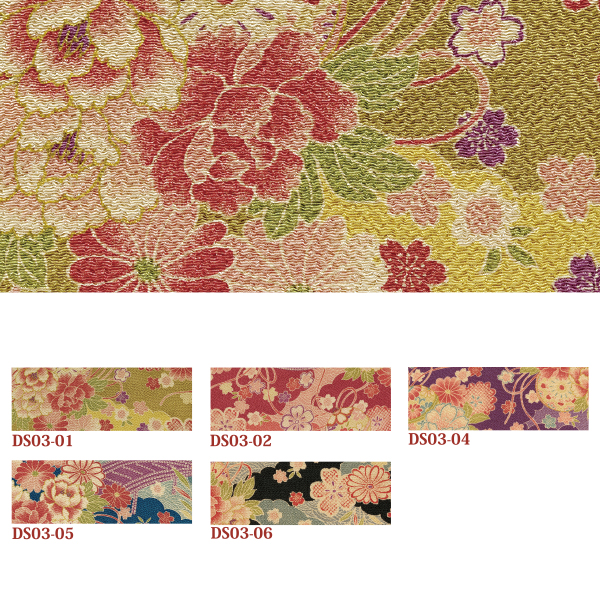 [Order upon demand, not returnable]■DS03 Crepe Fabric with Gold Accents approx.12m/bolt (roll)