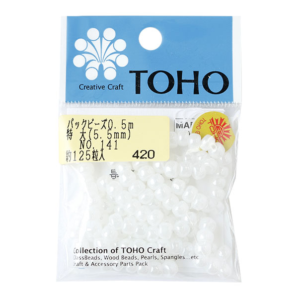 【キャンペーン対象】5LB-141-PC パックビーズ 特大 5.5mm 約125粒入 No.141 セイロン (枚)