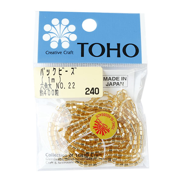 【キャンペーン対象】6KL-22-PC パックビーズ 六角大 約400粒入 No.22 銀メッキ (枚)
