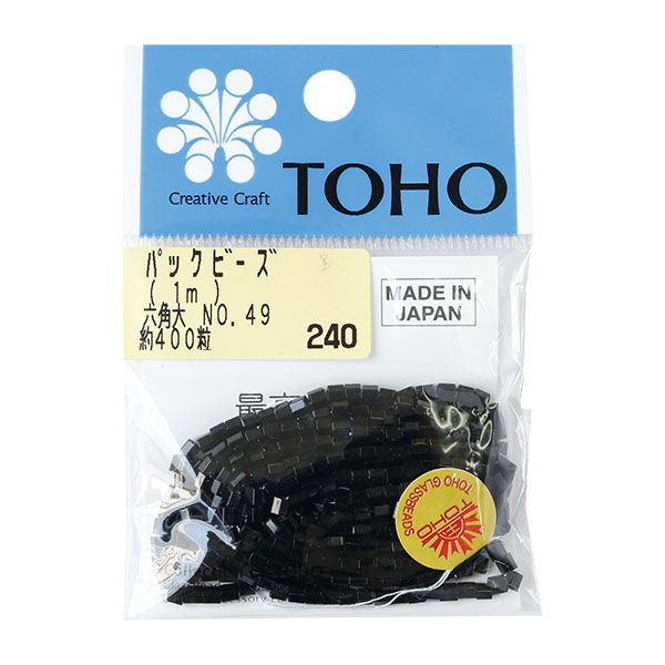【キャンペーン対象】6KL-49-PC パックビーズ 六角大 約400粒入 No.49 ギョク (枚)