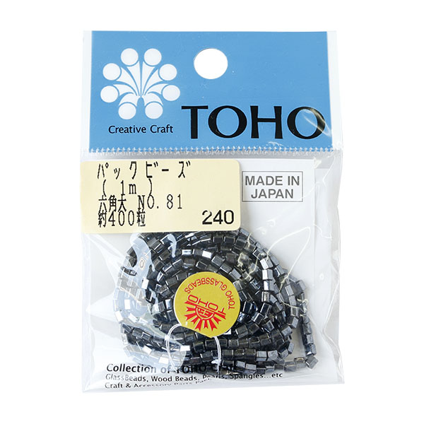 【キャンペーン対象】6KL-81-PC パックビーズ 六角大 約400粒入 No.81 玉虫 (枚)
