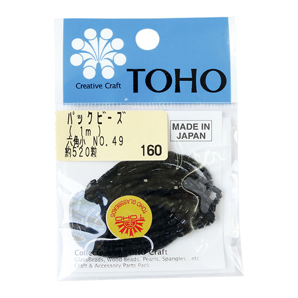 【キャンペーン対象】6KS-49-PC パックビーズ 六角小 約520粒入 No.49 ギョク (枚)