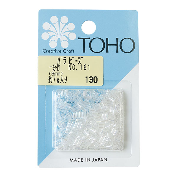 【キャンペーン対象】TK1-161-BA TOHO 竹ビーズ 一分竹 約3mm 約7g入 No.161 スキオーロラ (枚)
