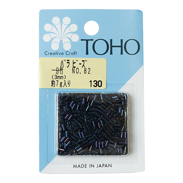 【キャンペーン対象】TK1-82-BA TOHO 竹ビーズ 一分竹 約3mm 約7g入 No.82 玉虫 (枚)