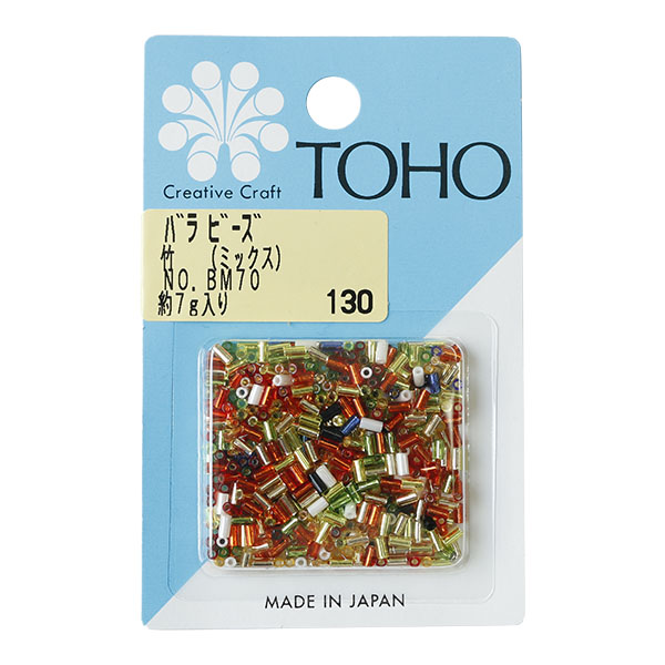 【キャンペーン対象】TK1-BM70-BA TOHO 竹ビーズ 一分竹 約3mm 約7g入 No.BM70 ミックス (枚)
