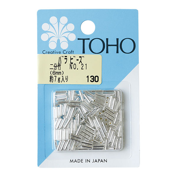 TK2-21-BA TOHO Tube Beads  small tube approx. 6mm approx. 7g No.21 silver (pcs)