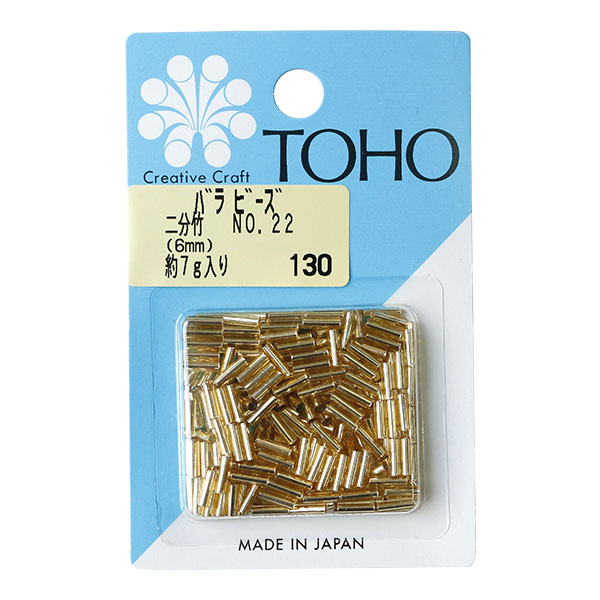 TK2-22-BA TOHO Tube Beads  small tube approx. 6mm approx. 7g No.22 gold  (pcs)