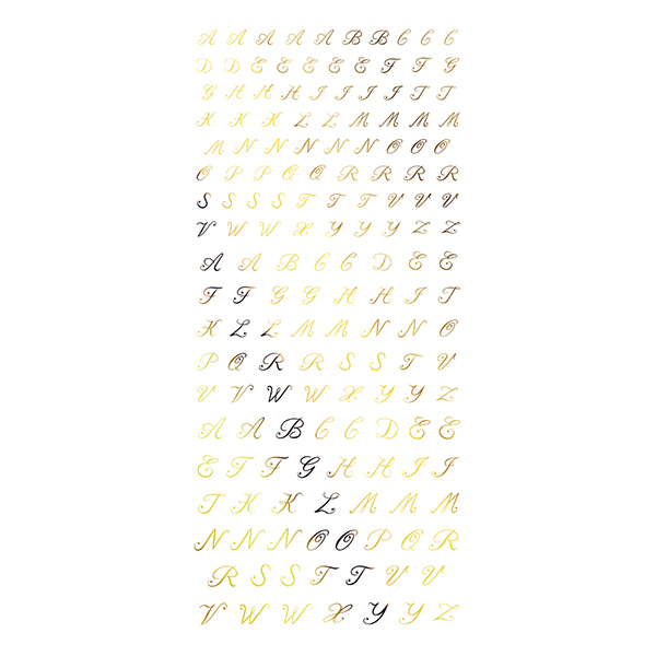 【お取り寄せ・返品不可】SG-ALP-102 アルファベット ゴールド ネイルシール (枚)