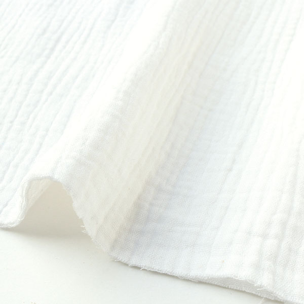 ■GAUZER-BLANC DOMOTEX ダブルガーゼ 無地 ホワイト 巾130cm 原反約10m (巻)
