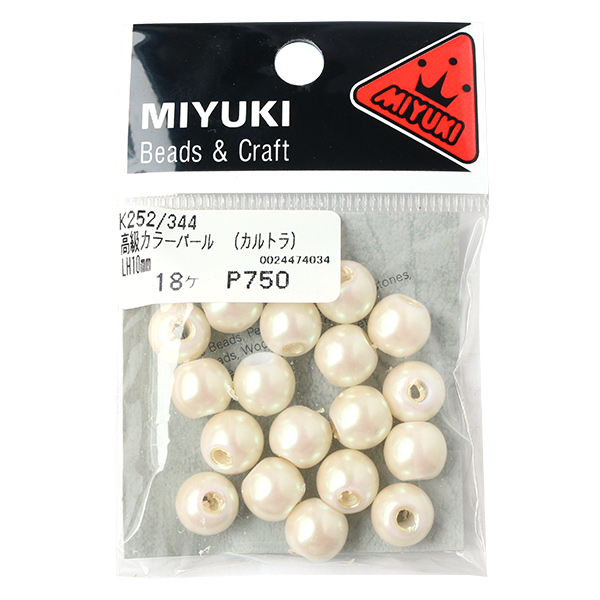 □K252-3～8 高級カラーパール 糸通し カルトラ 5袋単位 (箱