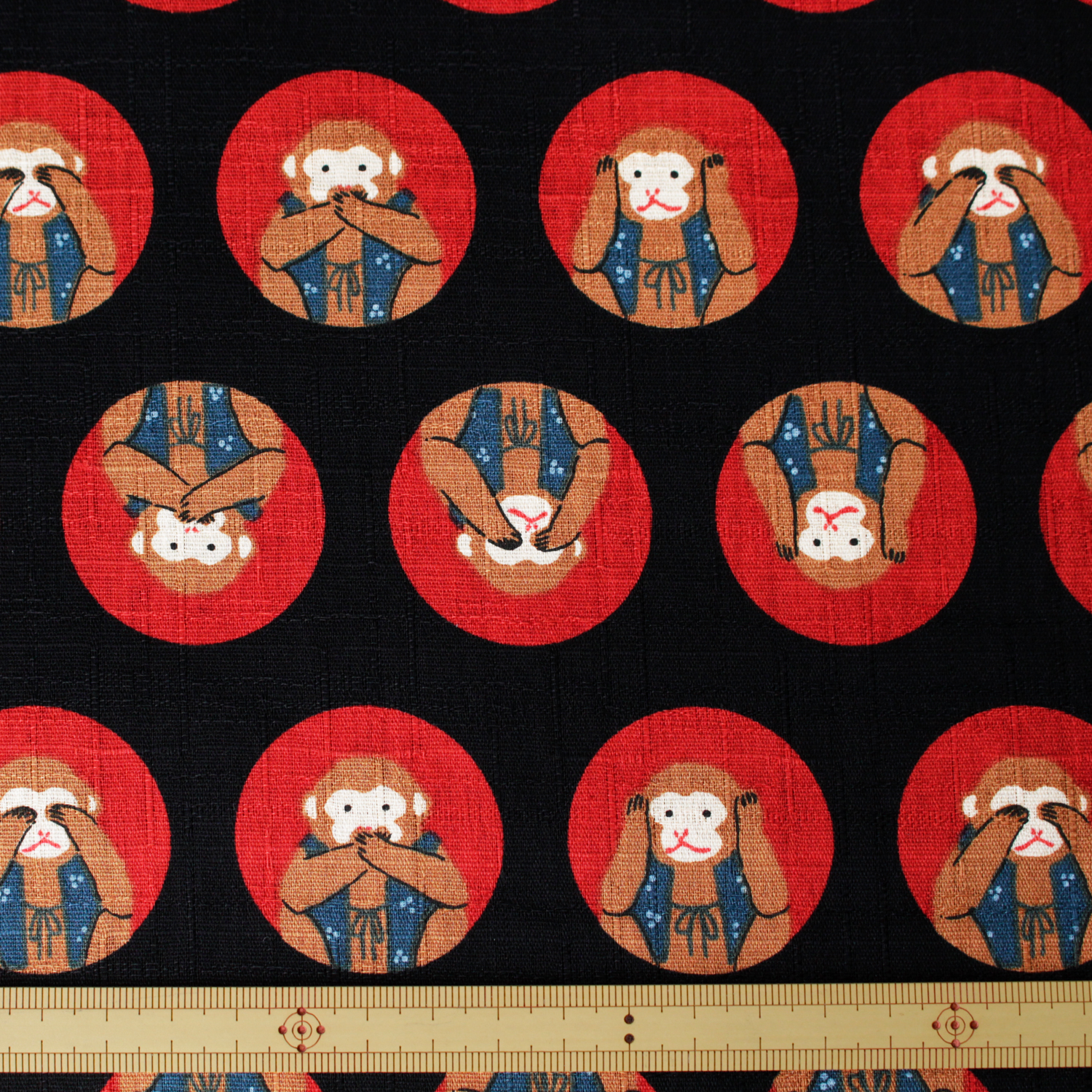 【WEB限定・原反特価】■1024-130-3E　三猿　サザンクロス　巾約110cm　原反　（巻）