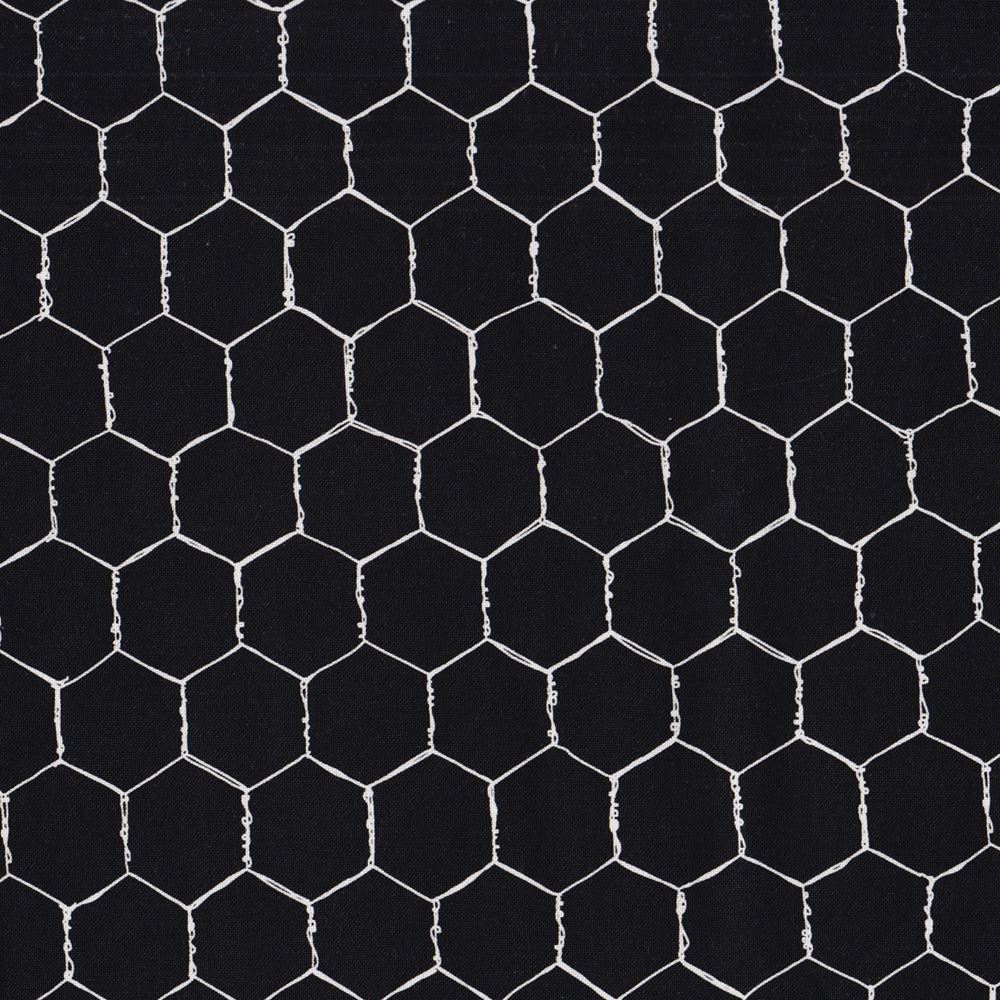 LORA692-232 Loralie Designs ローラライデザインズ Wires on Black 黒地ワイヤー 巾約110cm×1m単位 (m)
