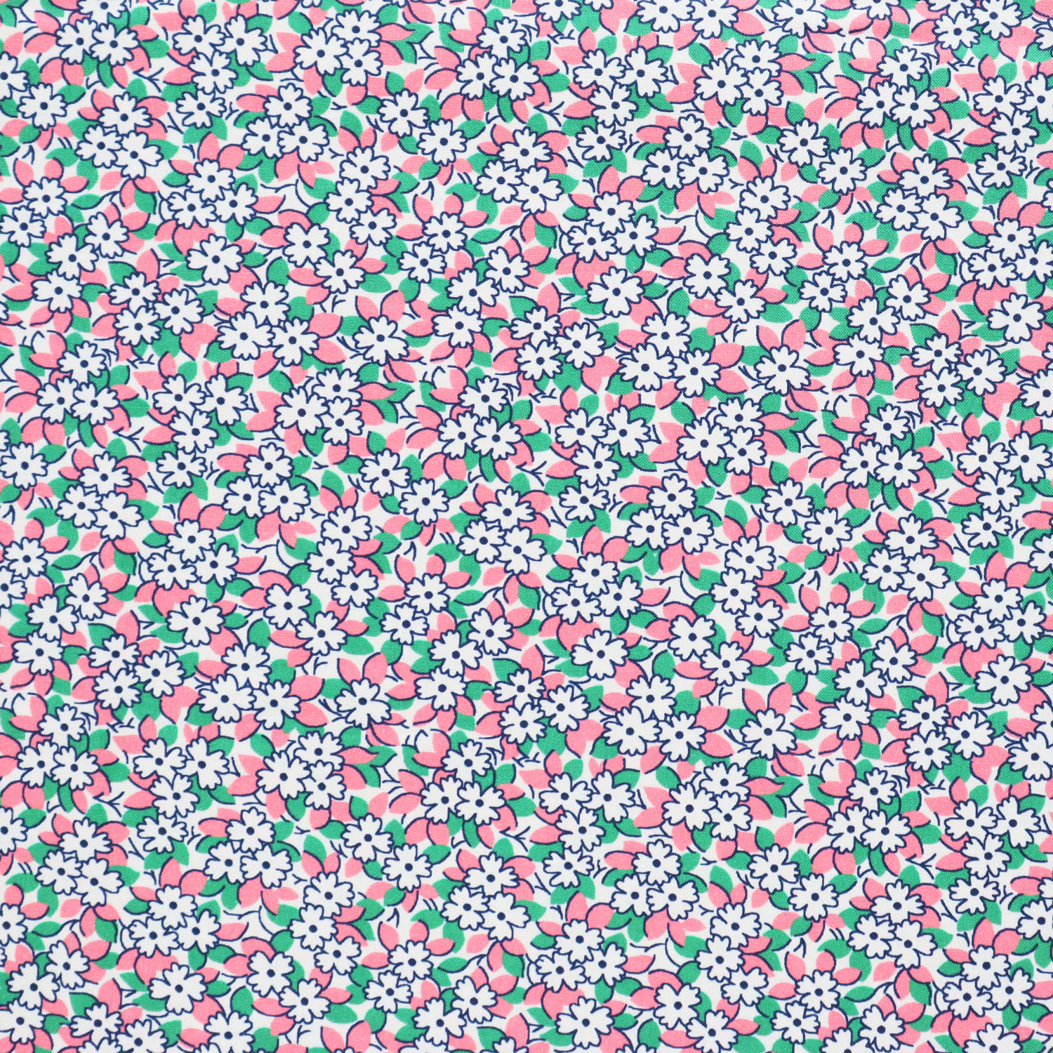 【0615新柄】  ADZ20492-96 ROBERT-KAUFMAN ロバート・カフマン ピンク地 ホワイト極小花柄  USAプリント m単位 (m)