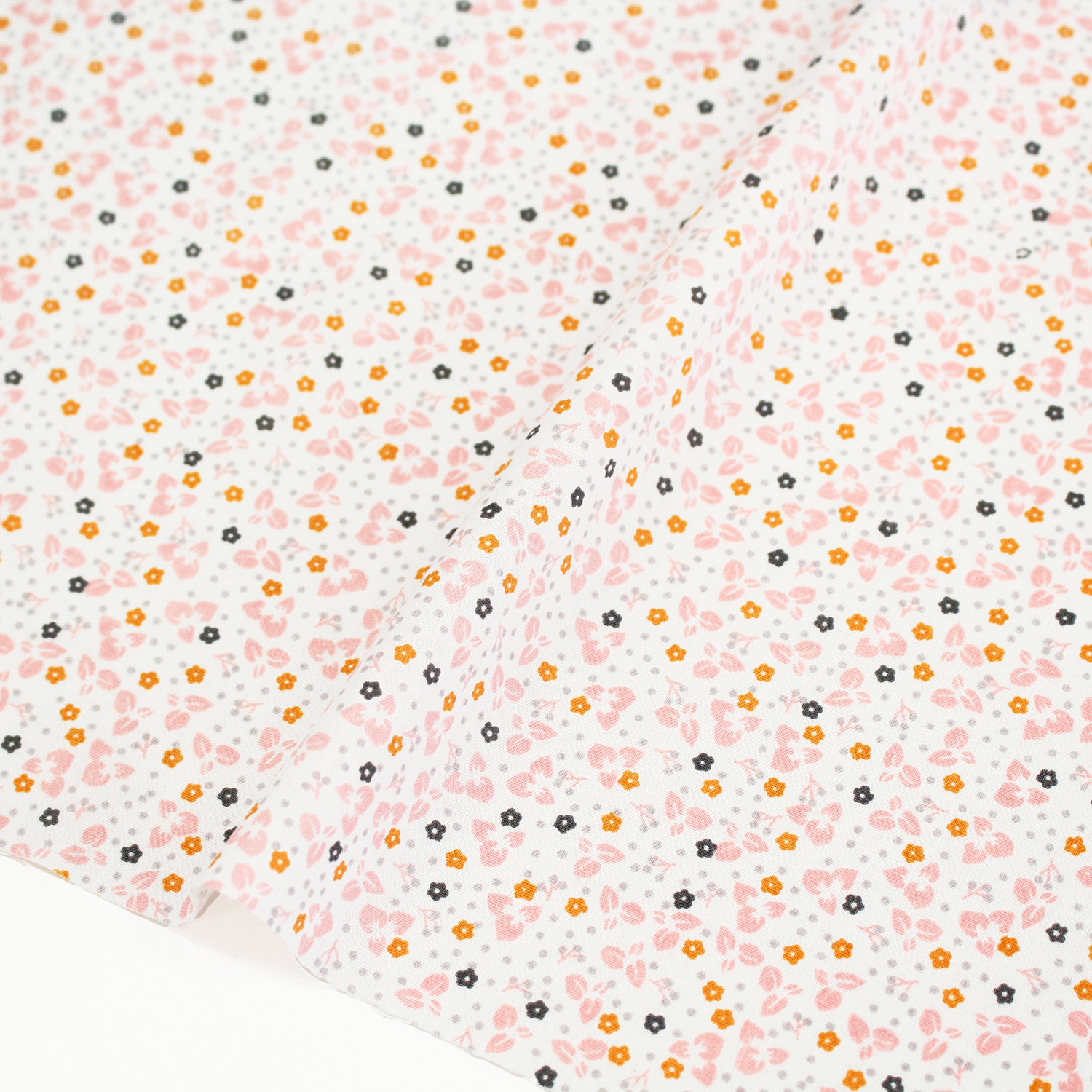 【春フェア】【1016新柄】DOM96743 小花柄 幅広フランス輸入プリント生地 巾約150cm m単位 (m)