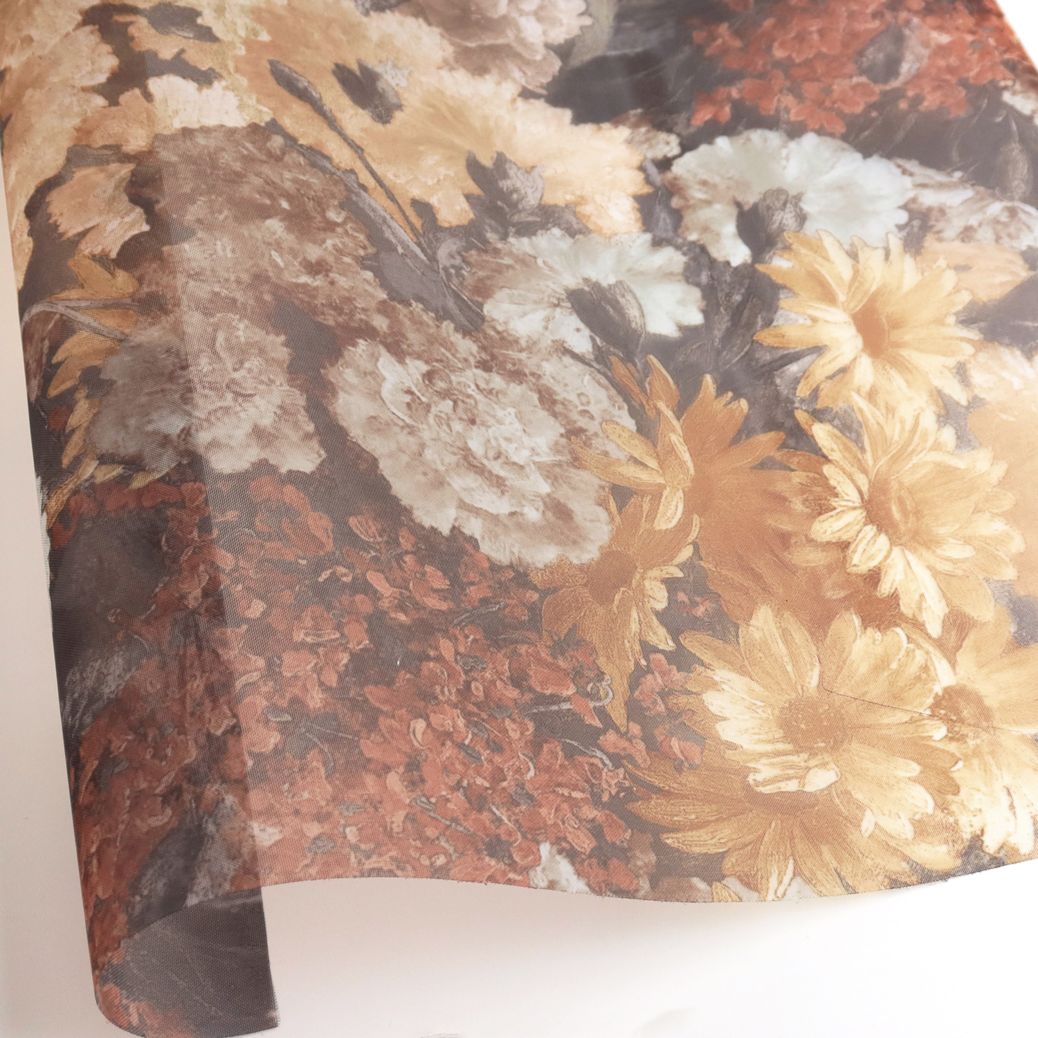 F55336-1012 Printed Tulle width 68cm 1m unit (m)