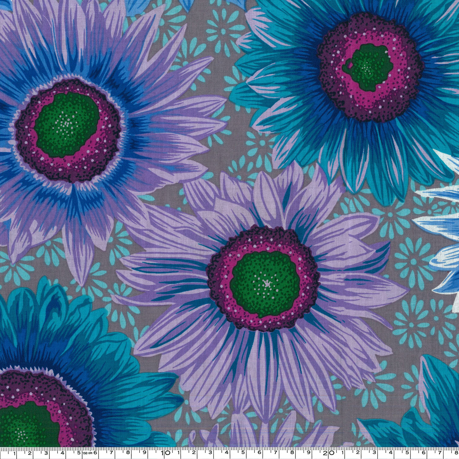 Fsp 93 ブルー系ガーベラ Freespirit フリースピリット Kaffe Fassett ケイフ ファセット Usaプリント 巾約112cm 1m単位 M 手芸材料の卸売りサイトchuko Online