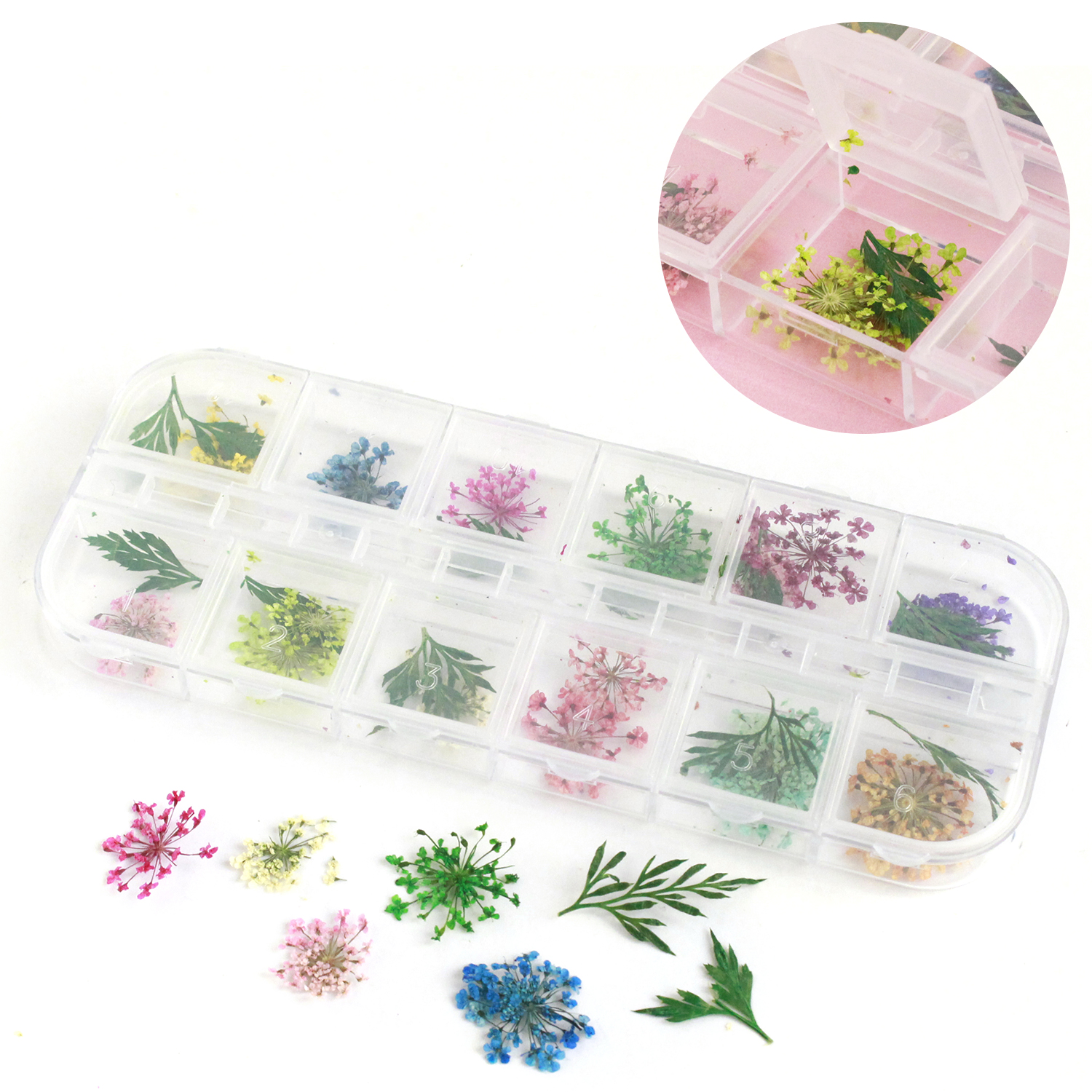 KE-FLO-B Dried Flowers Assort set Lace flower (pack)