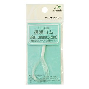 KW13101 Clear Stretchy Beading Cord φ 0.3 mm x 3.5 m Roll Clear (pcs)