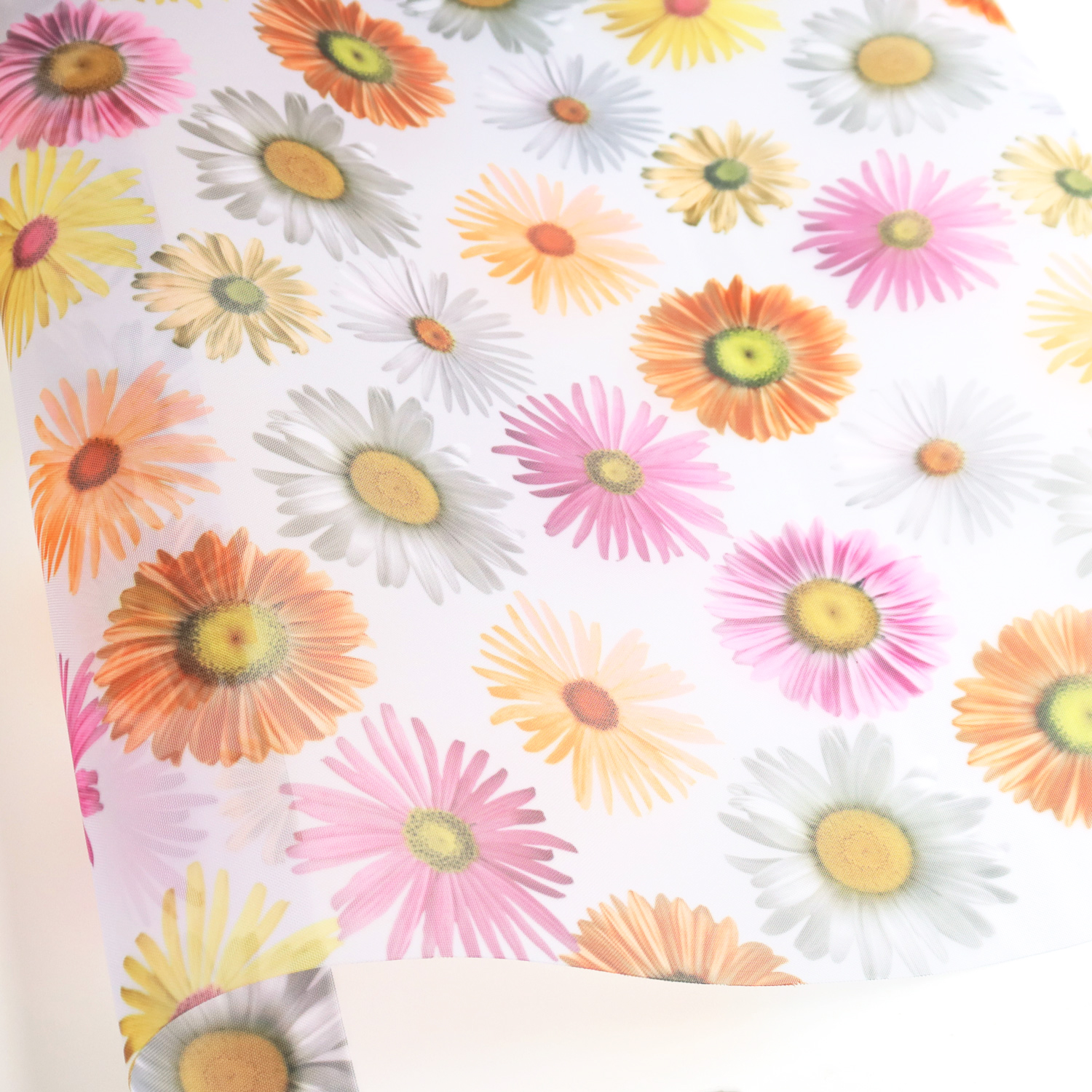 M5E094-058　Printed Tulle width 68cm  1m unit (m)