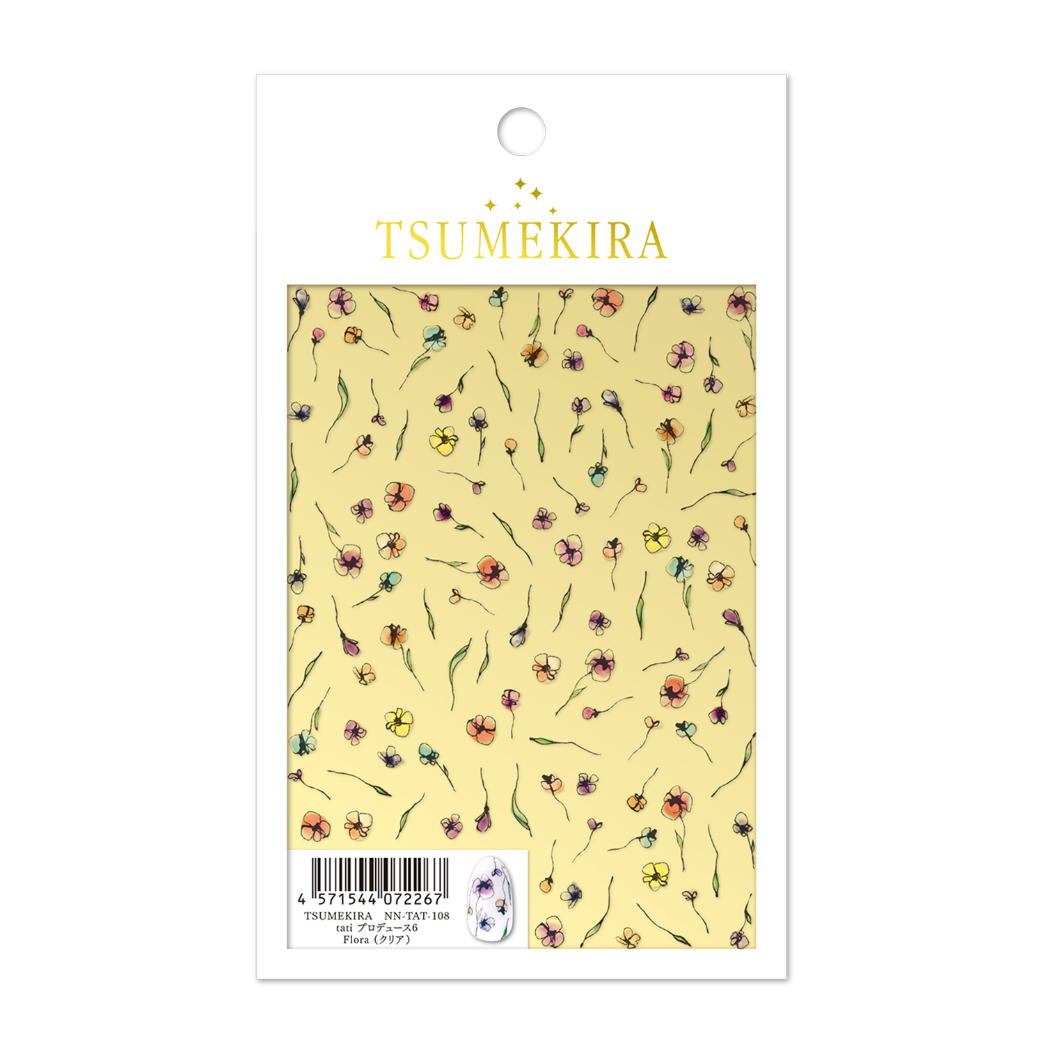 【お取り寄せ・返品不可】NN-TAT-108 TSUMEKIRA「ツメキラ」 tati プロデュース6 Flora (クリア) (枚)