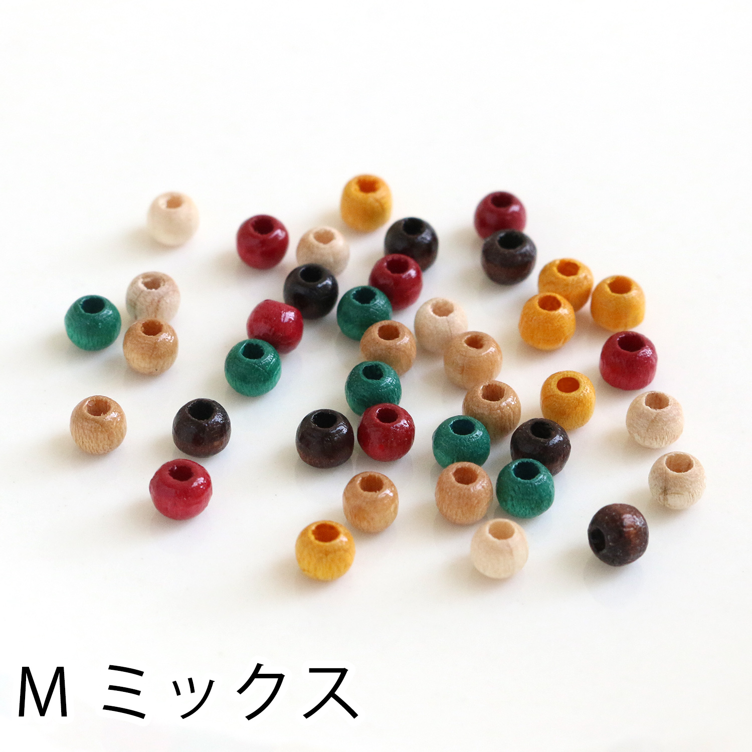 NR4 ウッドビーズ 4mm 40個入 (袋）「手芸材料の卸売りサイト