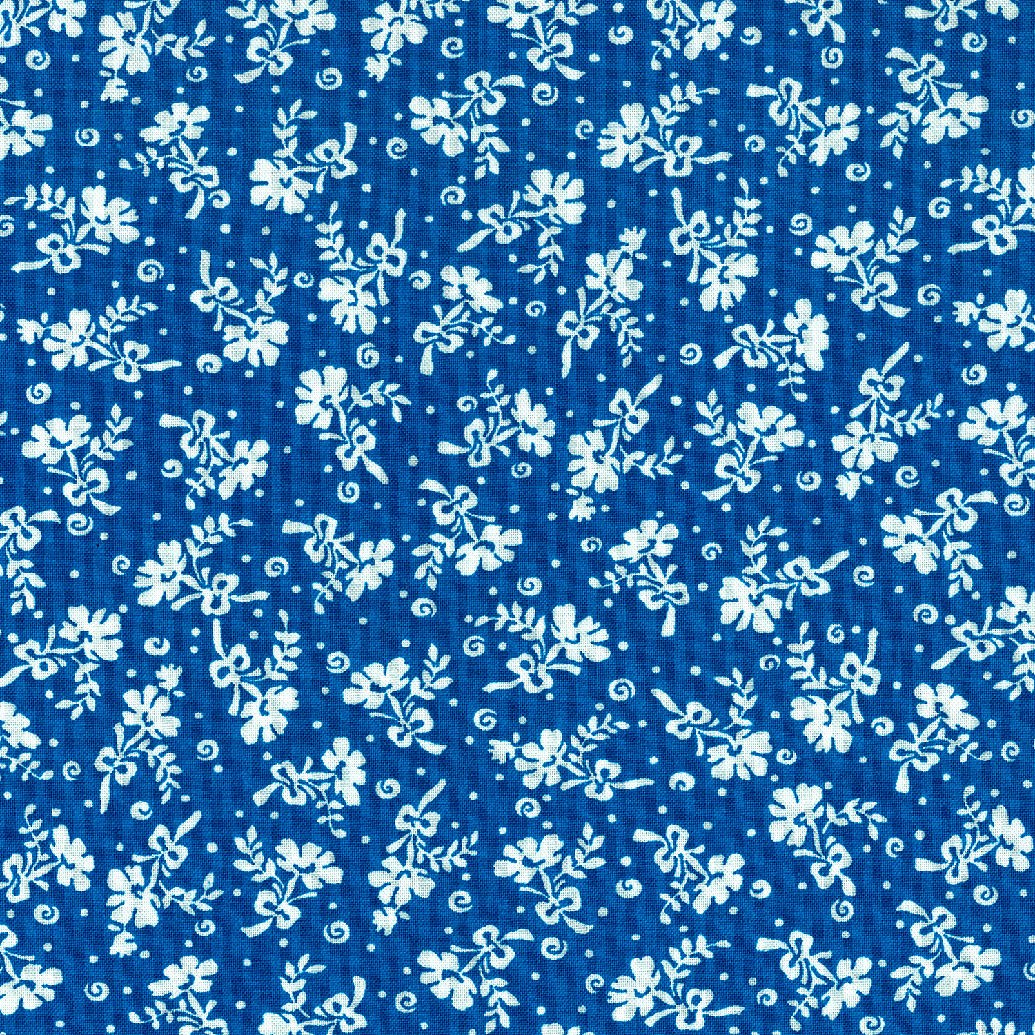 第二弾】【WEB限定・原反特価】□OG003-B 花柄 ブルー シーチング生地 
