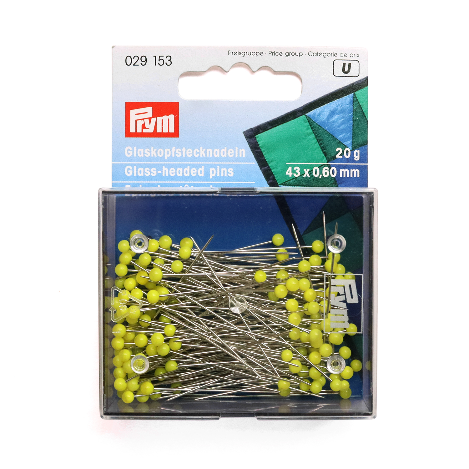 PRM029153 Prym Ultrafine Glass Head Pin 20g (pcs)