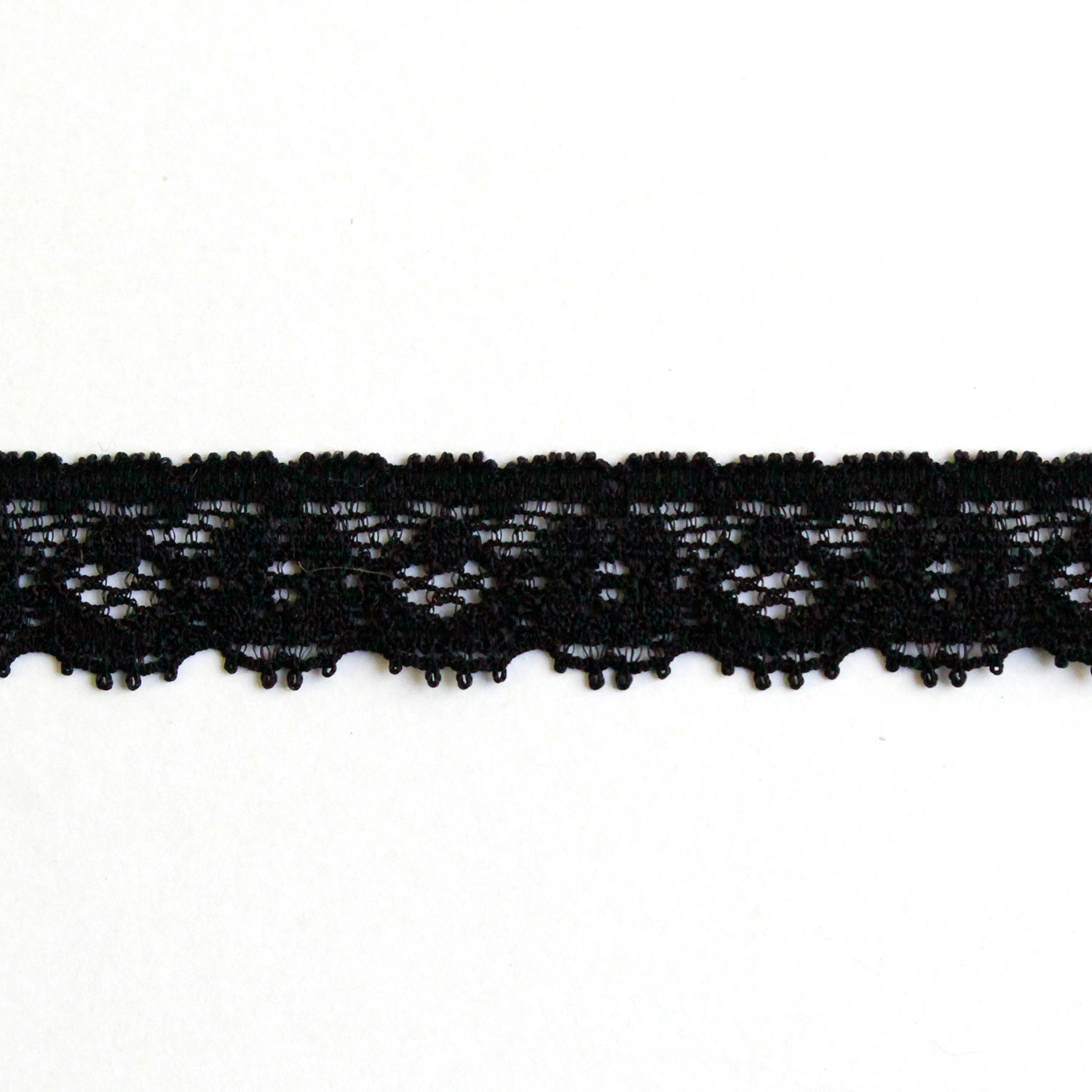 ■RL3615-09 ストレッチレース 33m 黒 幅15mm 33m巻 (巻)