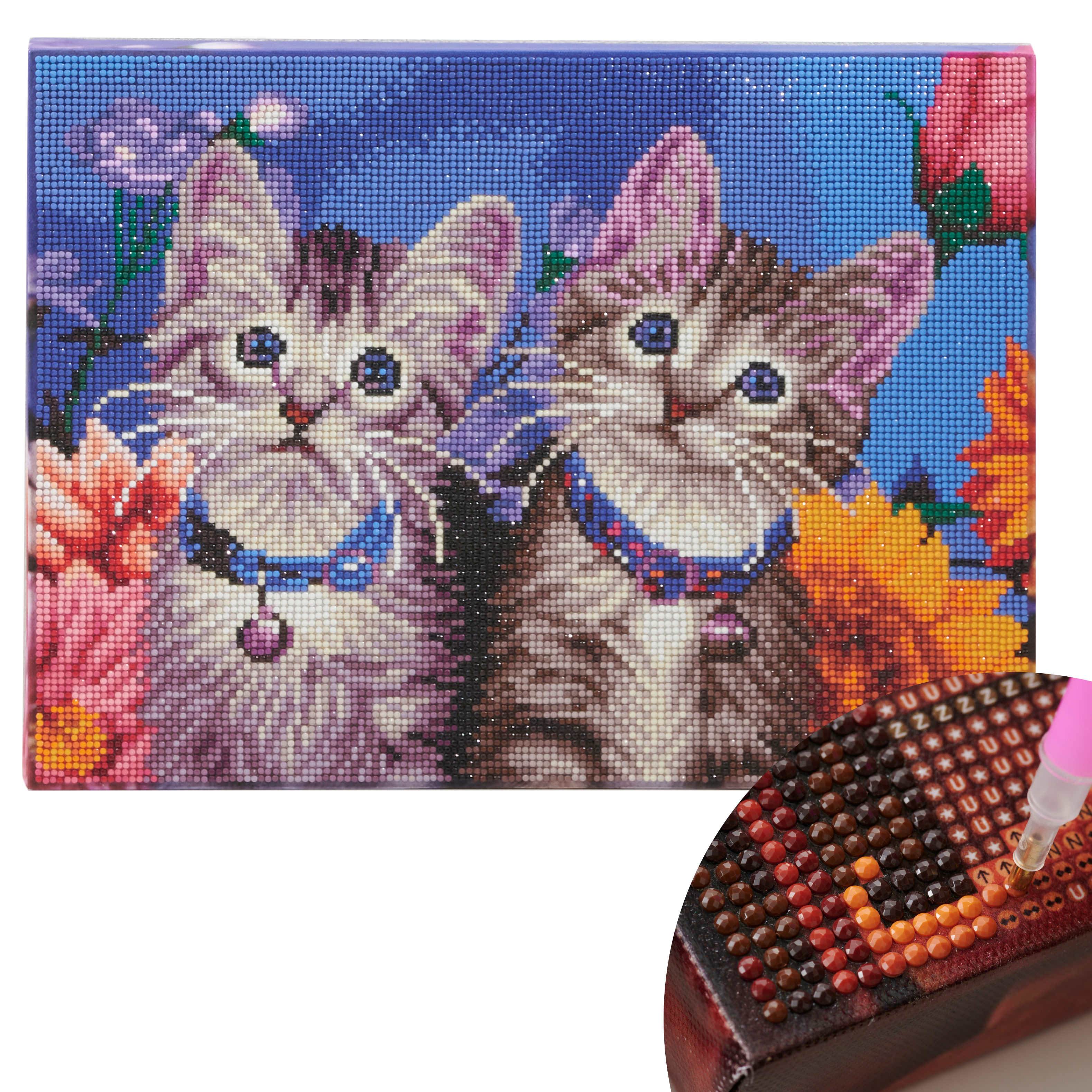 【お取り寄せ・返品不可】T10-3309 ダイヤモンドフィックス 子猫たち ビーズキット (袋)