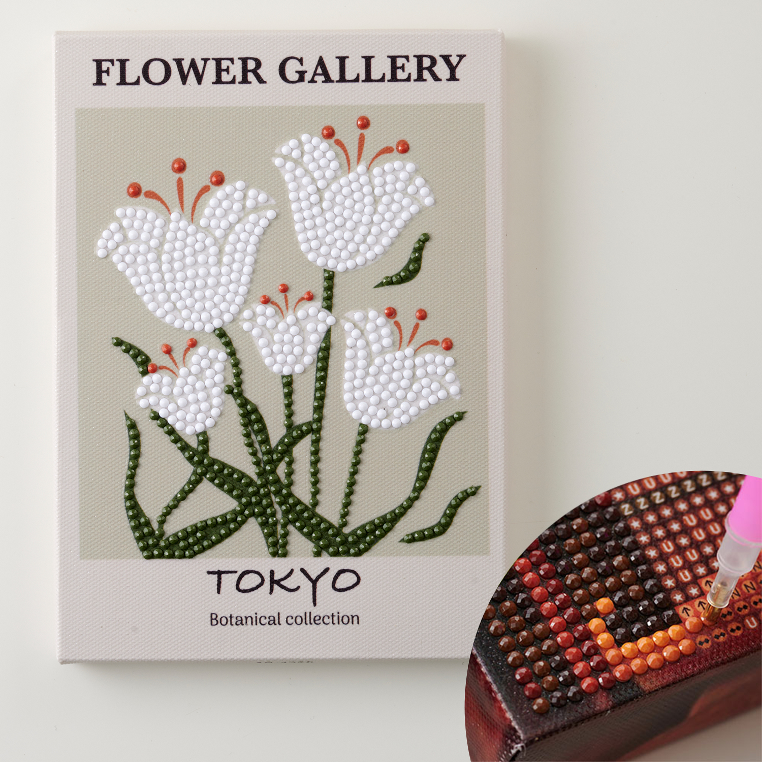 T10-4258 Diamond Painting Botanical "Tokyo" beads kit (pack)