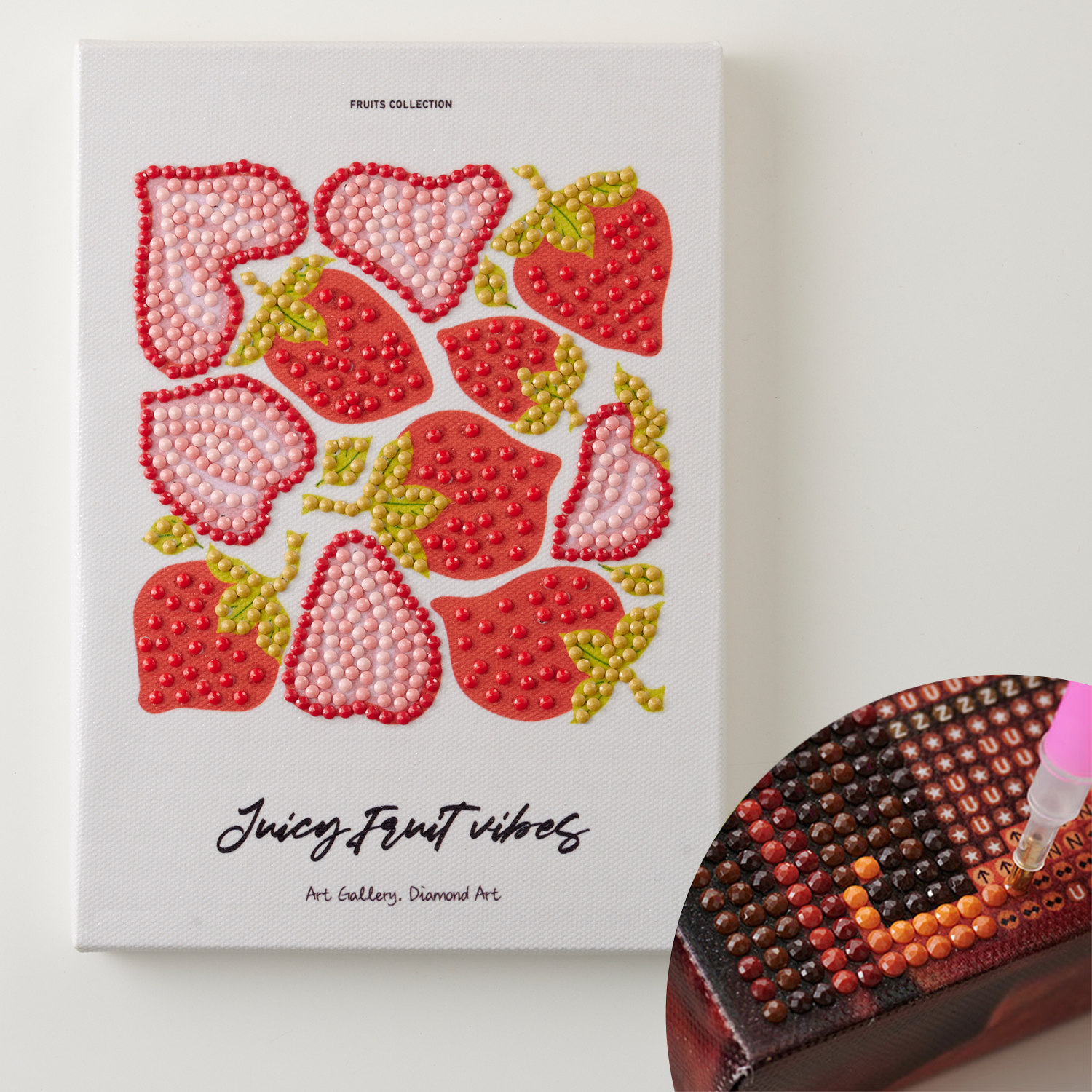 T10-4262 Diamond Painting Fruit "Strawberry" beads kit (pack)