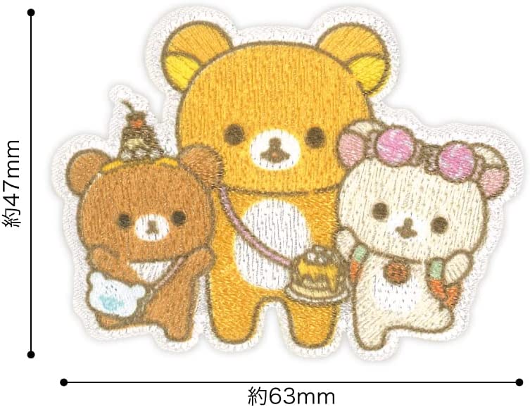 RK550-RK56 パイオニア【Rilakkuma】リラックマ ワッペン 幅 約