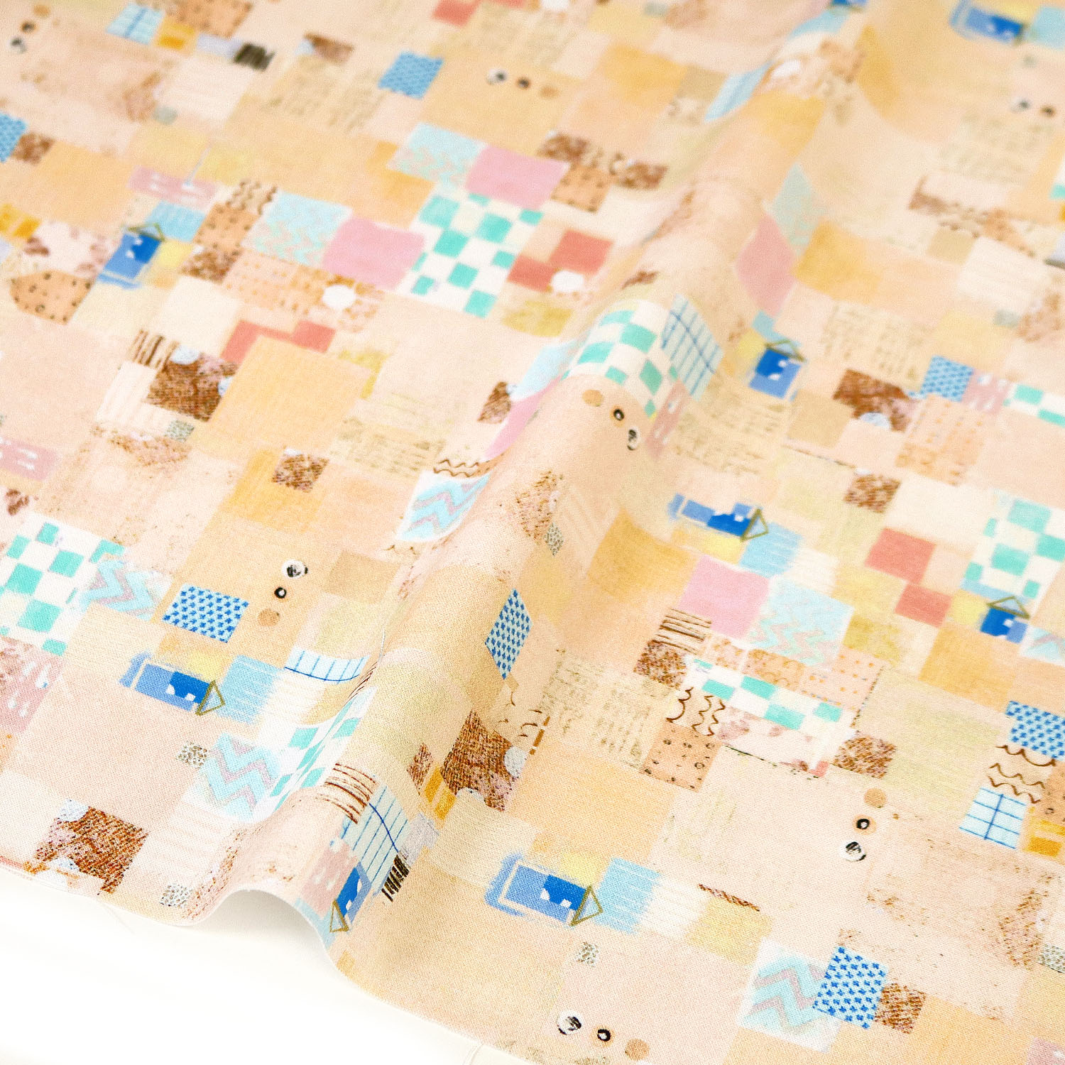 【0219新柄】ROB22894-376 オレンジ 夕方の海 ROBERTKAUFMAN ロバートカフマン USAプリント 1m単位 (m)