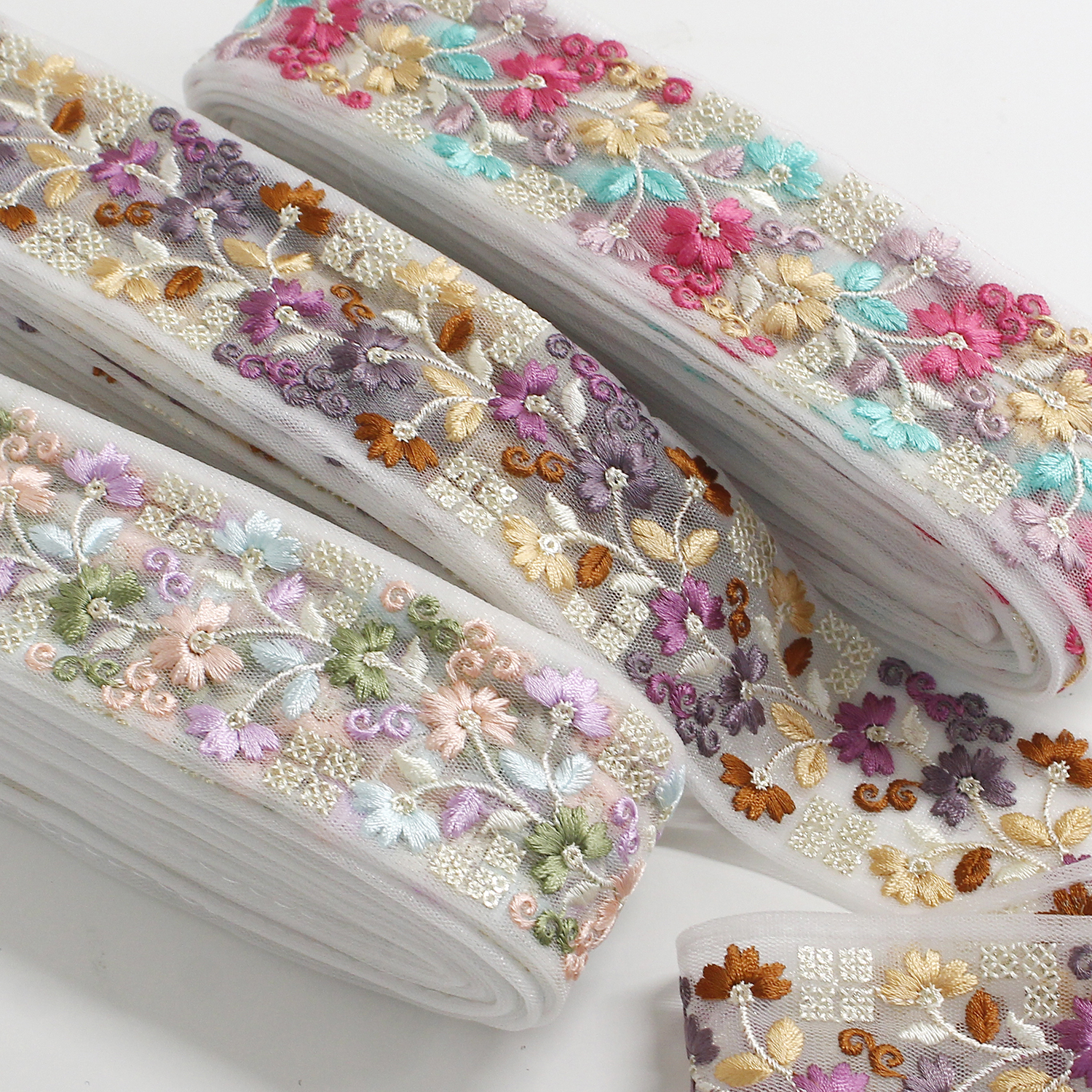 KF-R165-10Y India Embroidery Ribbon width 5cm×9m roll (roll)