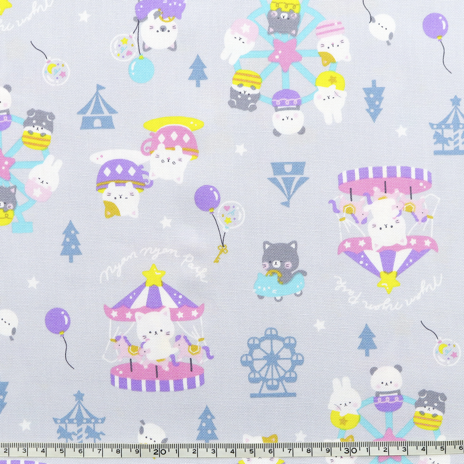 【1/28まで】【WEB限定・原反特価】■AP55107H-3E 遊園地 オックス プリント生地 原反 (巻)