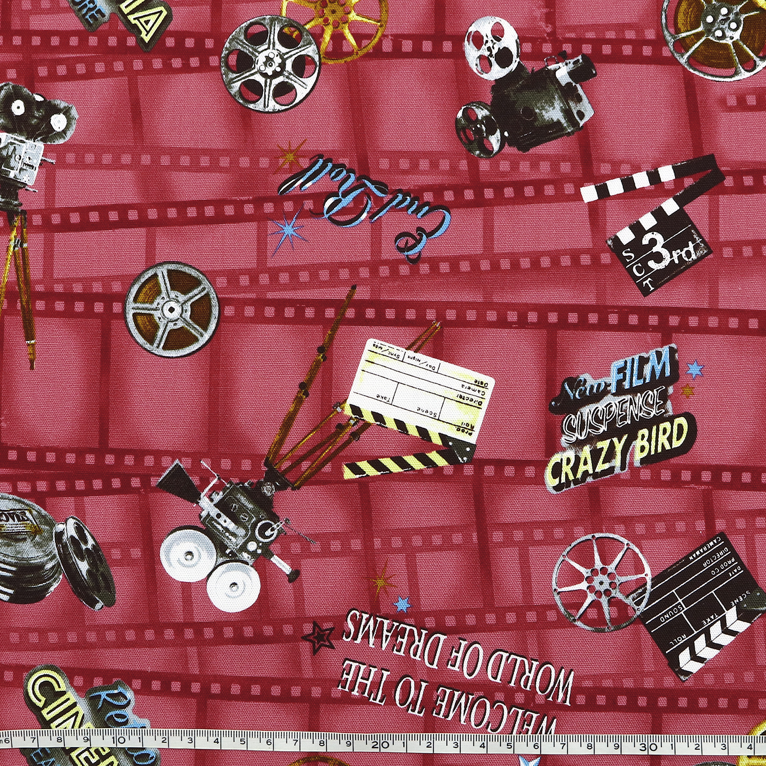 【1/28まで】【WEB限定・原反特価】■AP55201H-1D 映画 フィルム オックス プリント生地 原反 (巻)