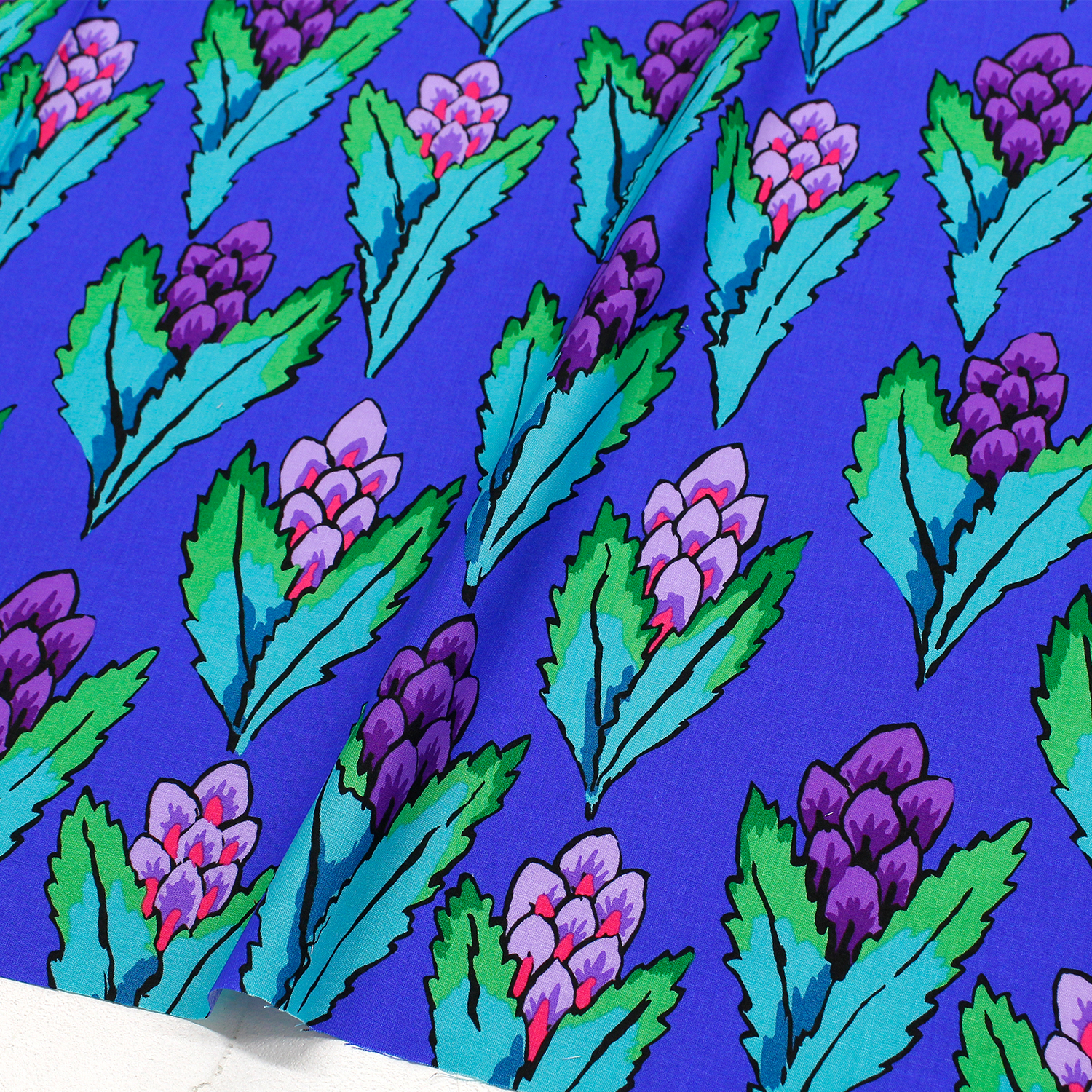 【タイムセール】FSP-926 春を待つヒヤシンス ブルー地 FreeSpirit フリースピリット Kaffe Fassett -ケイフ・ファセット- USAプリント m単位 (m)