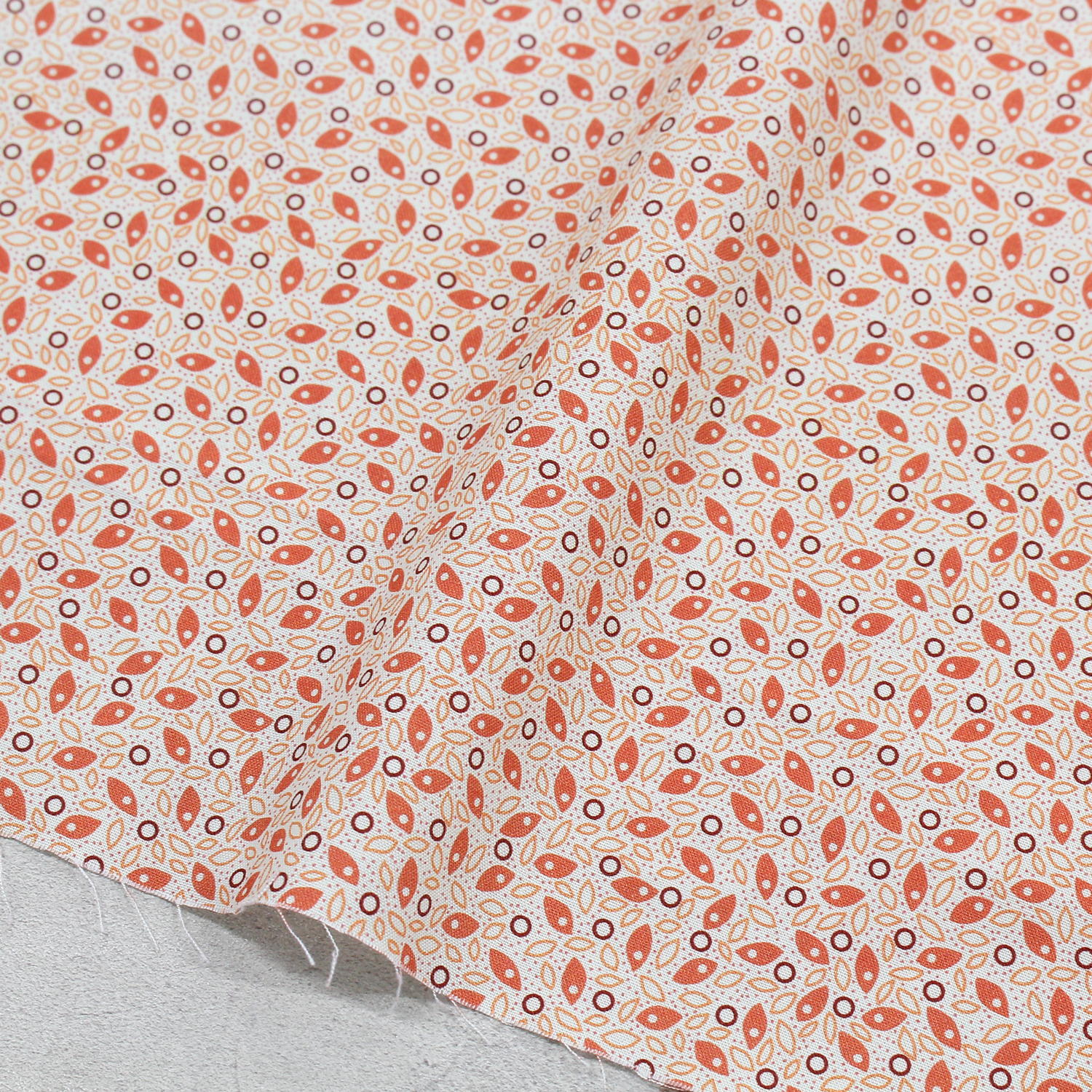 【0116新柄】MICH11995-B ベージュ地 小さな葉っぱ柄 Michael Miller マイケルミラー USAプリント 巾約MICH0cm 1m単位 (m)