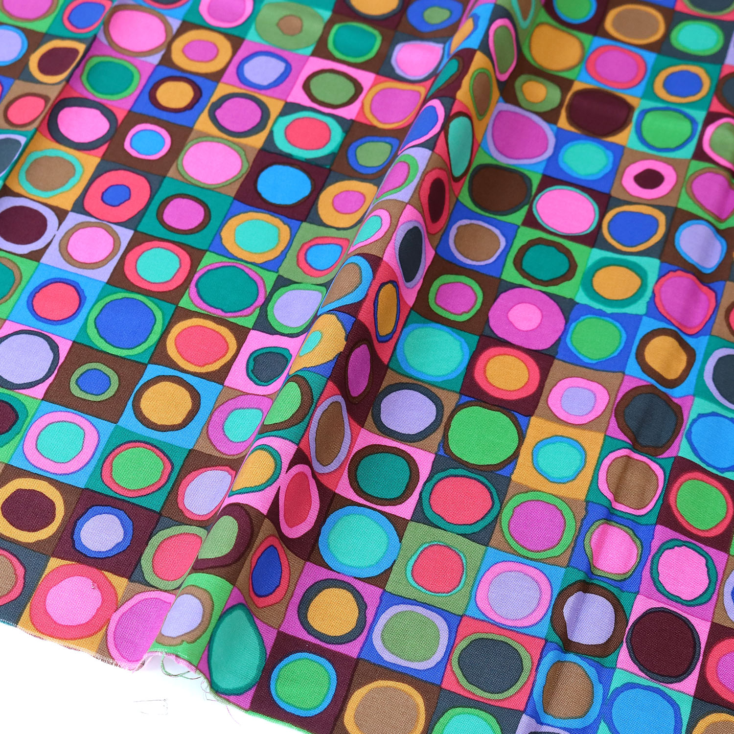 【2608新柄】FSP-972 四角 丸 USAプリント Kaffe Fassett ケイフ・ファセット FreeSpirit フリースピリット 1m単位 (m)