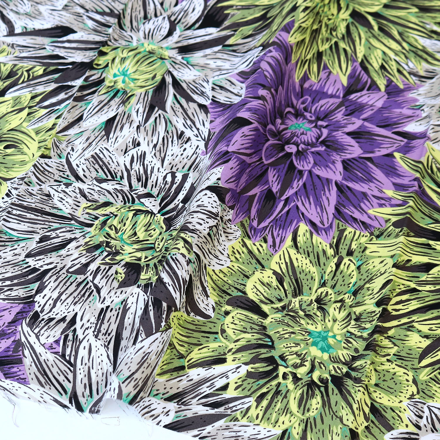 【2608新柄】FSP-973 大きい花柄 リアル USAプリント Kaffe Fassett ケイフ・ファセット FreeSpirit フリースピリット 1m単位 (m)