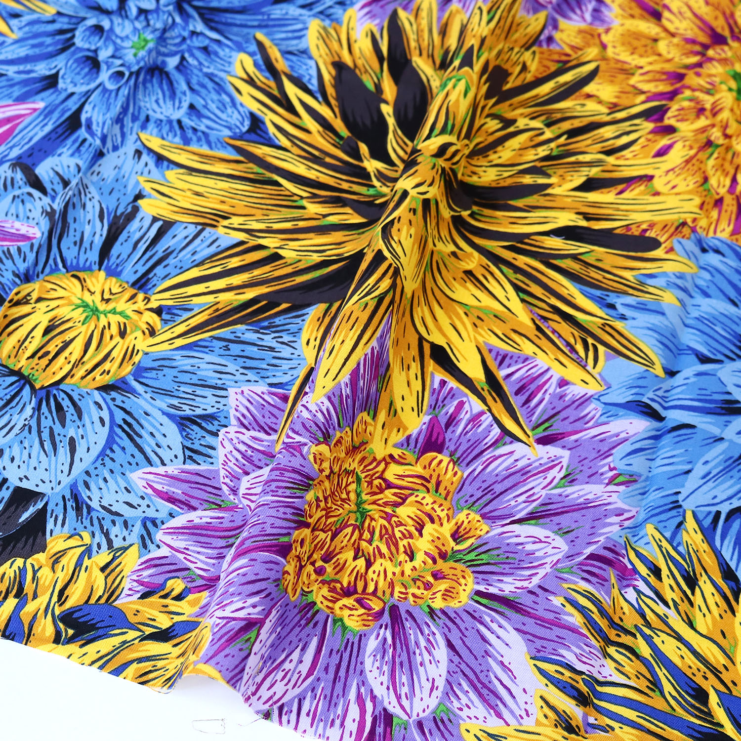 【2608新柄】FSP-974 大きい花柄 リアル USAプリント Kaffe Fassett ケイフ・ファセット FreeSpirit フリースピリット 1m単位 (m)