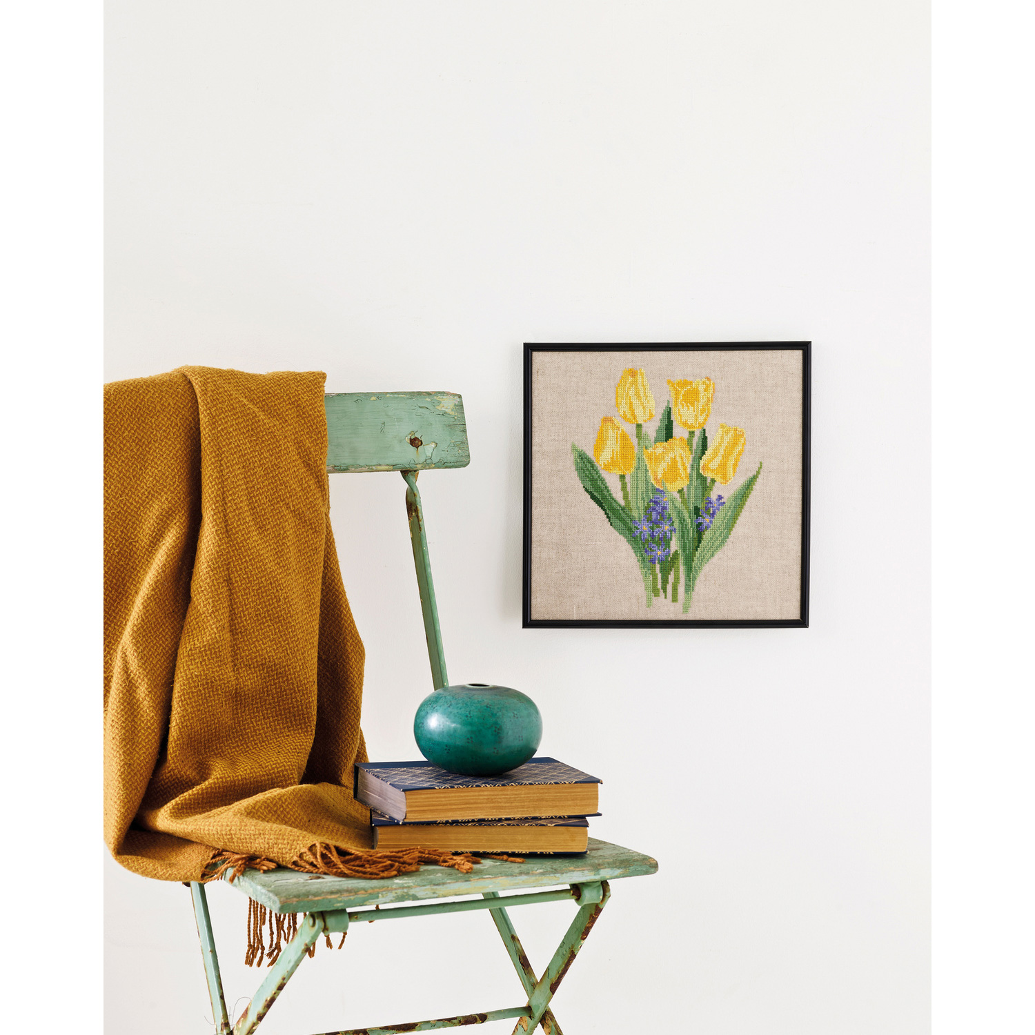 PMN12-1453 PERMIN Embroidery Kit Yellow tulips (個)