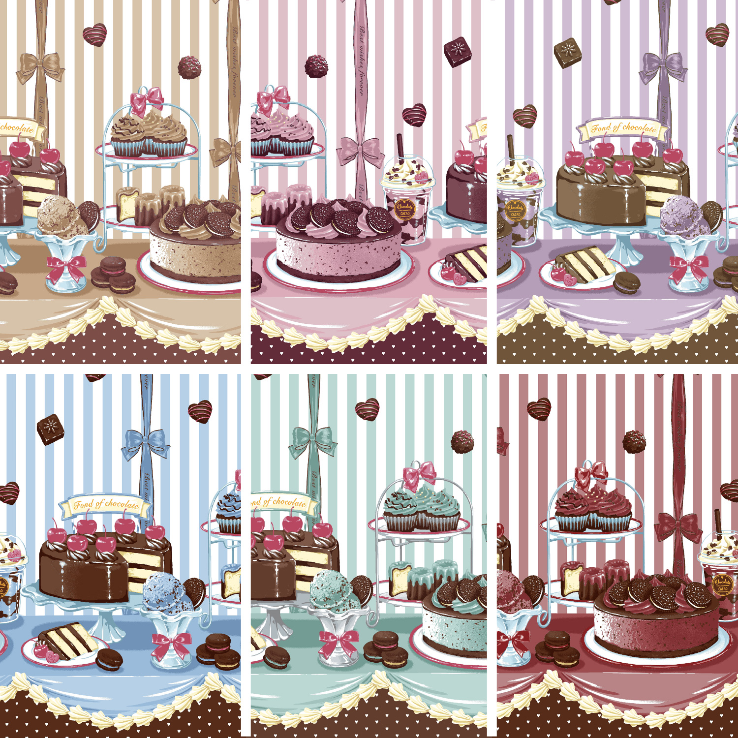【予約11/中予定】■NN2345HR チョコミン党 プリント生地 巾約110cm 原反約12m (巻)