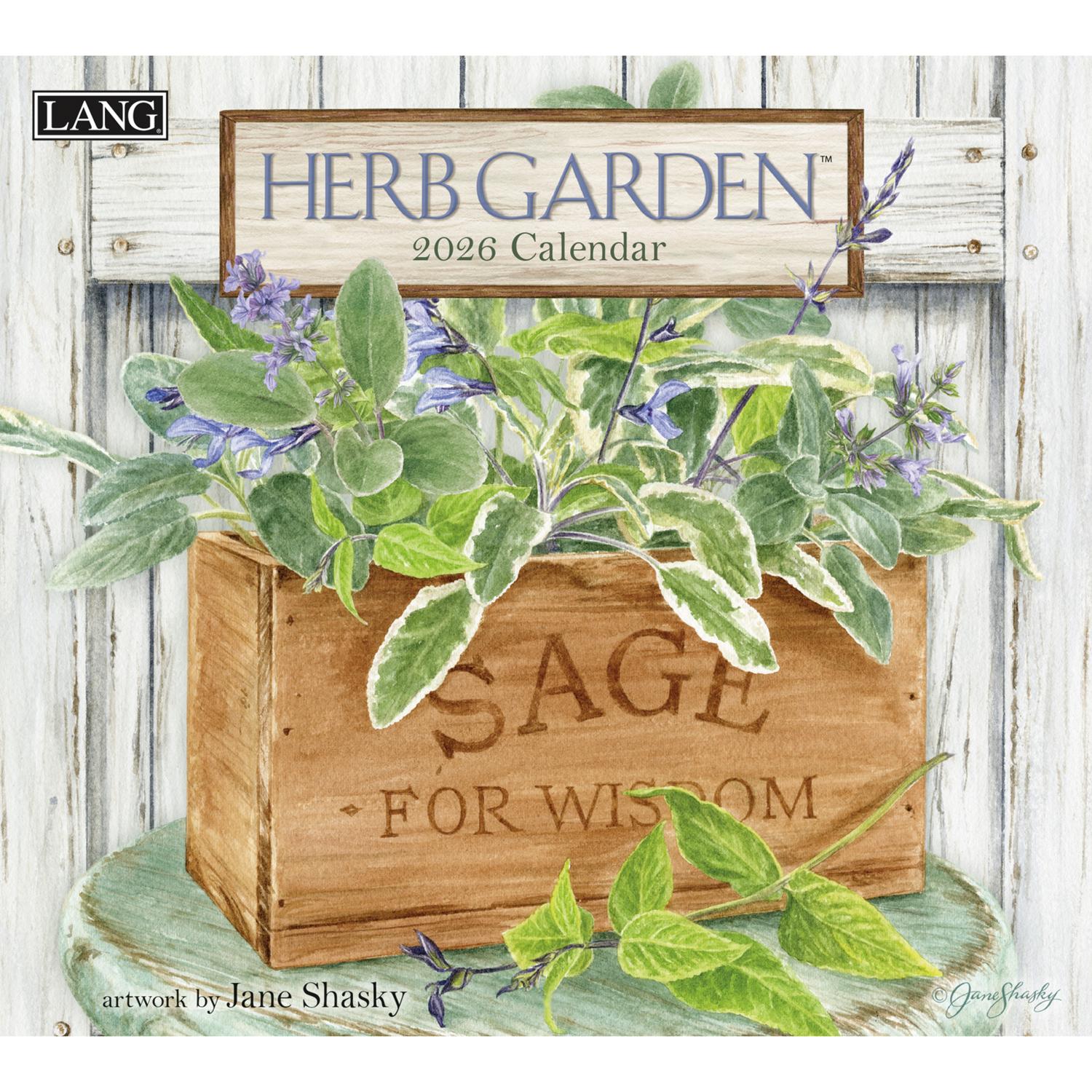 【予約販売】US5002 LANG HERB GARDEN 2026 壁掛けカレンダー USA製 (冊)