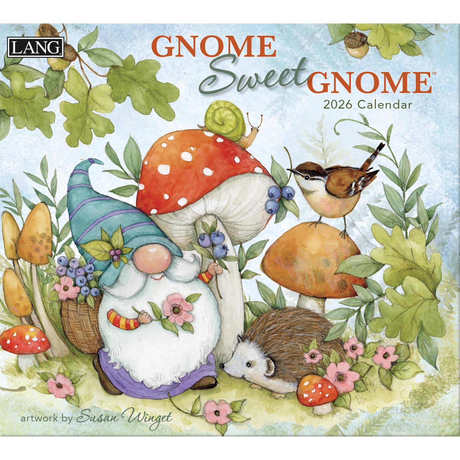 【予約販売】US5003 LANG GNOME SWEET GNOME 2026 壁掛けカレンダー USA製 (冊)