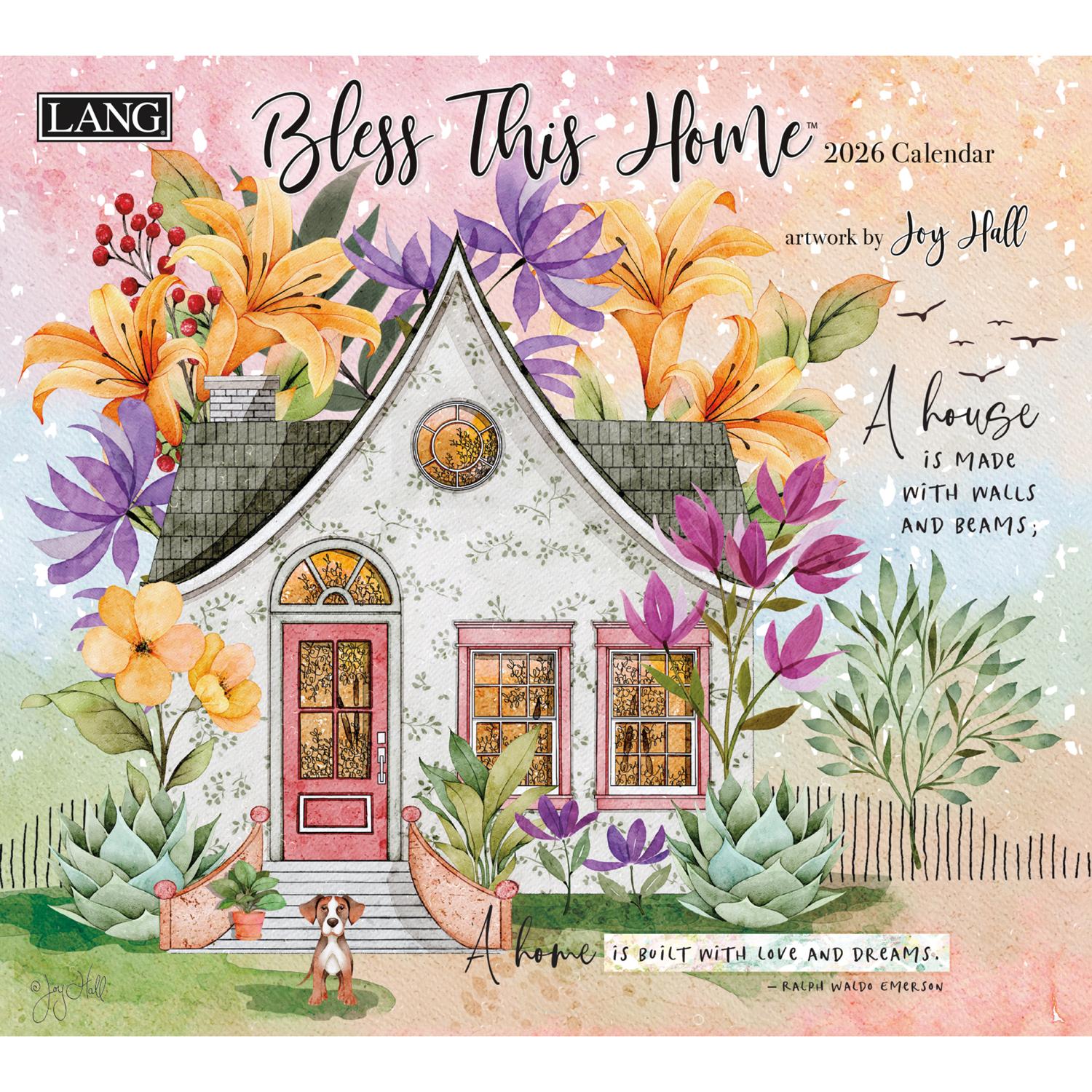 【予約販売】US5007 LANG Bless This Home 2026 壁掛けカレンダー USA製 (冊)