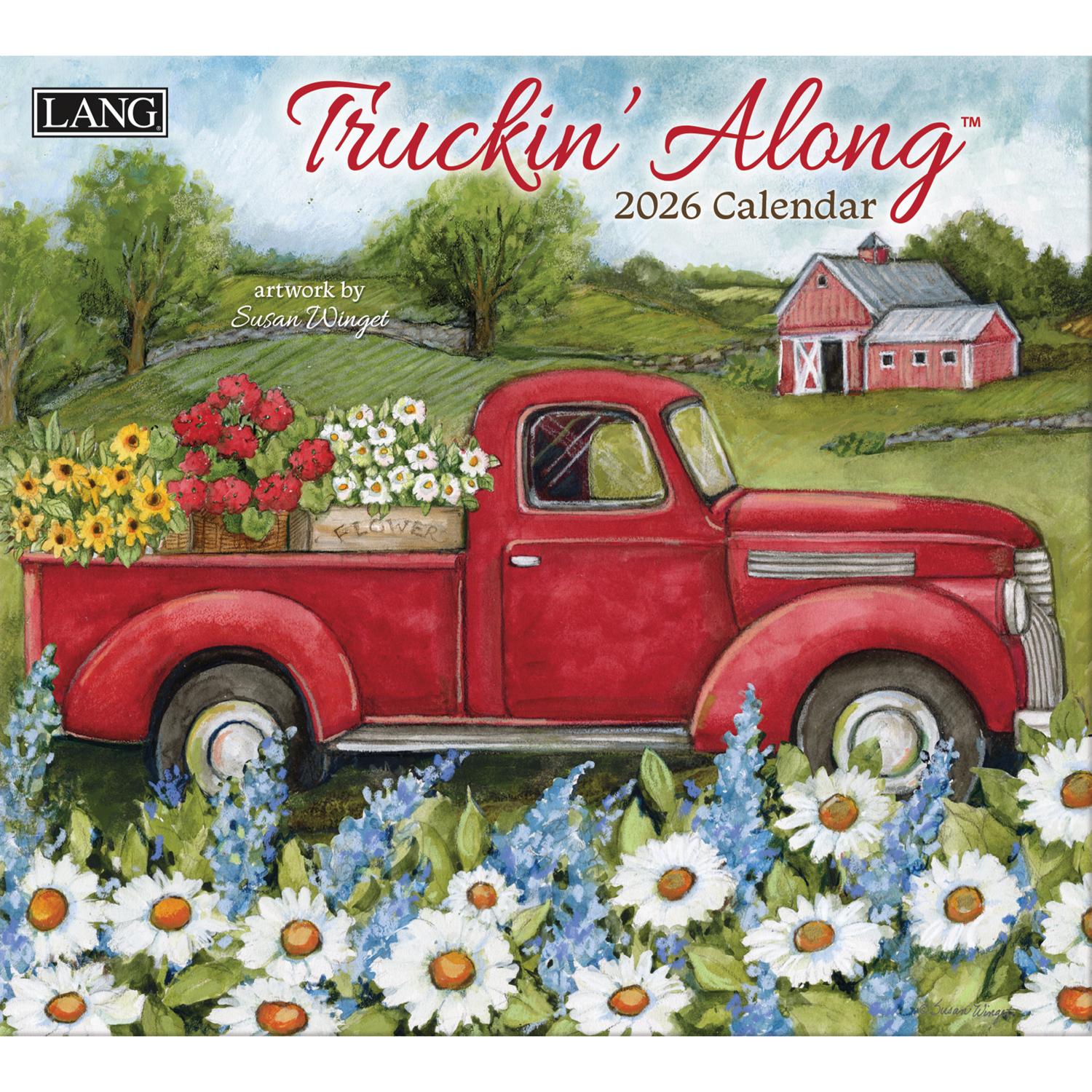 【予約販売】US5008 LANG TRUCKIN' ALONG 2026 壁掛けカレンダー USA製 (冊)