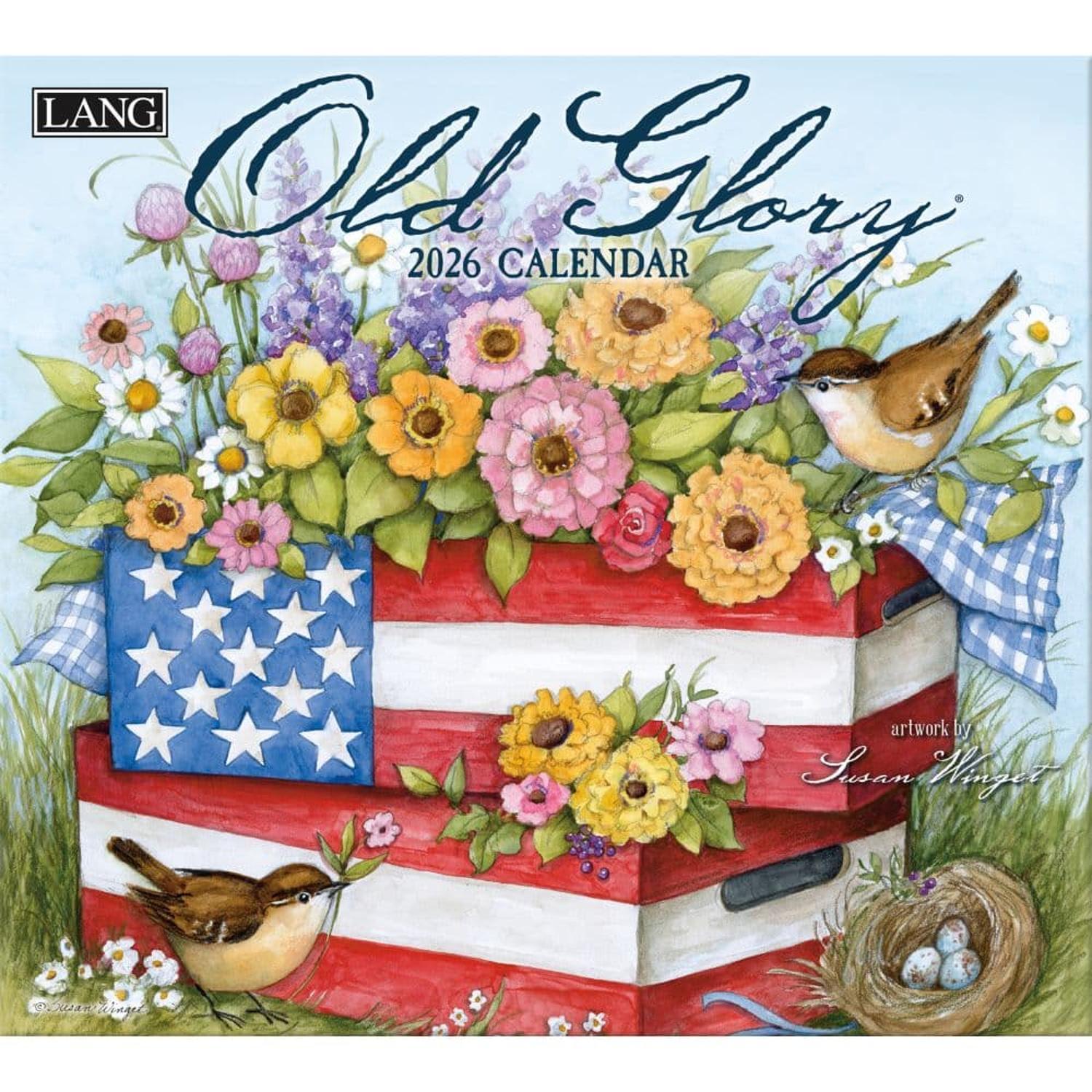 【予約販売】US5009 LANG Old Glory 2026 壁掛けカレンダー USA製 (冊)