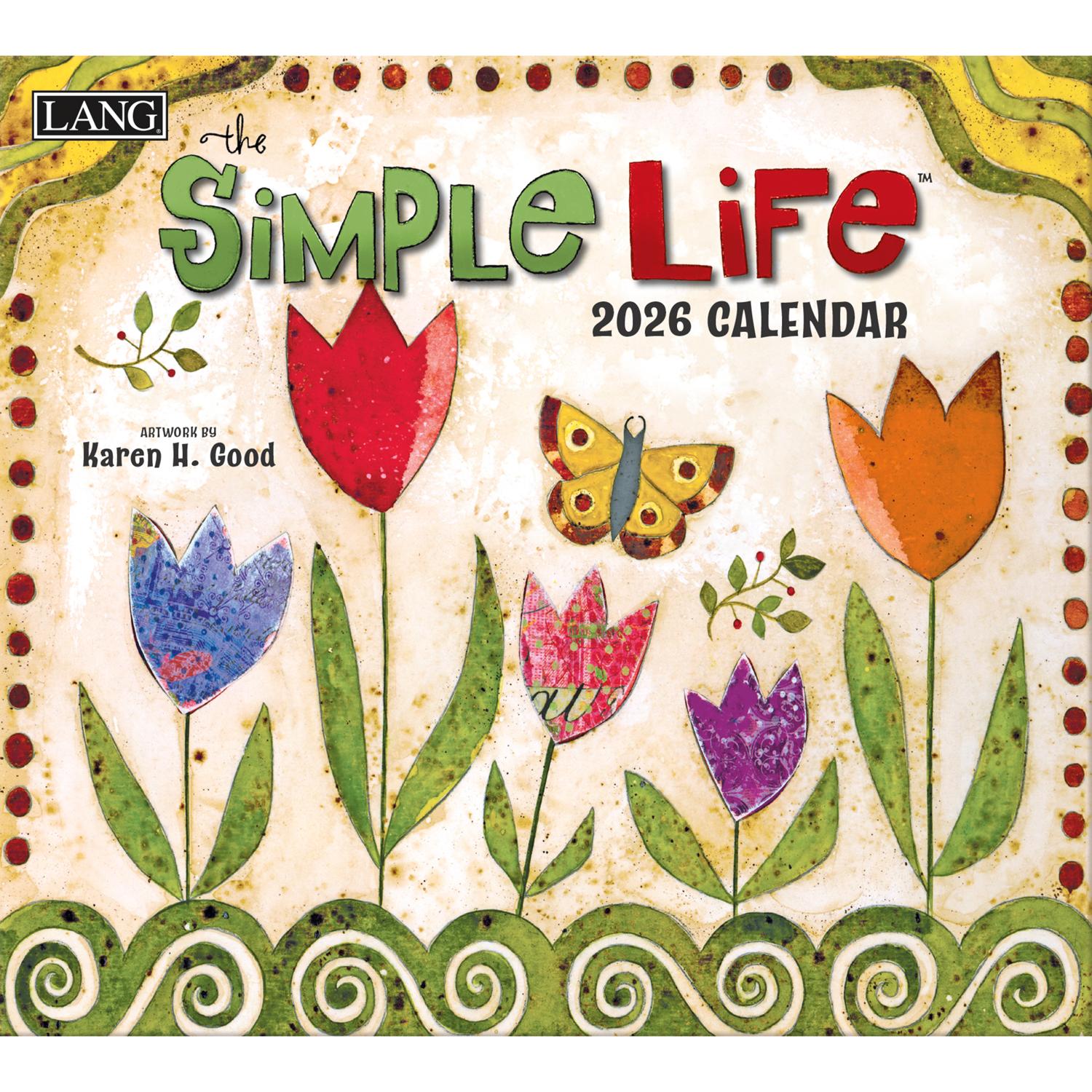 【予約販売】US5012 LANG SIMPLE LIFE 2026 壁掛けカレンダー USA製 (冊)